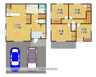 大阪府堺市中区土師町2丁【一戸建】の間取り