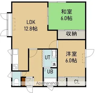 ルーエン【201号室】の間取り