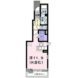 カプリ【101号室】の間取り