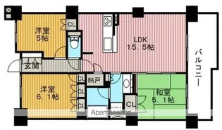 グランロジュマン豊中少路【3階】の間取り
