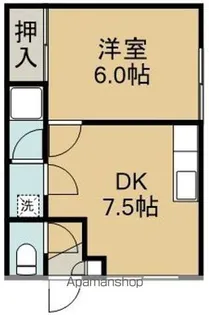 1DKの間取り画像