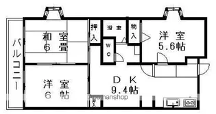 フレアウイング林【1階】の間取り