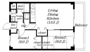 アセンブル高野【303号室】の間取り