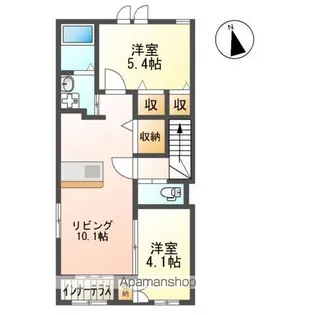 ラピュタ宮前【2階】の間取り