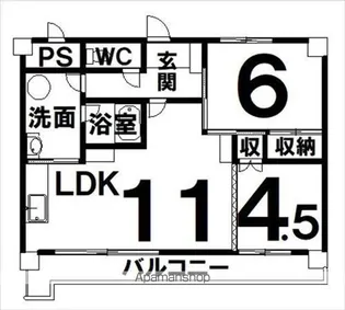 帯広マンション第3【2階】の間取り