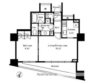 パークアクシス日本橋ステージ【6階】の間取り