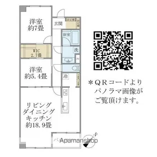 グランマルジュ市ヶ谷【101号室】の間取り