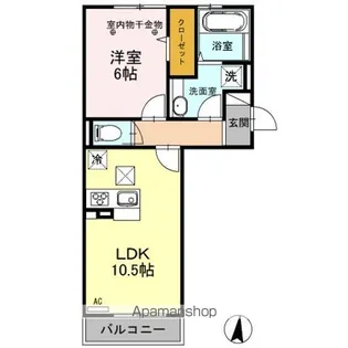 ロイジェントパークス レイクタウン Ⅲ I【1階】の間取り