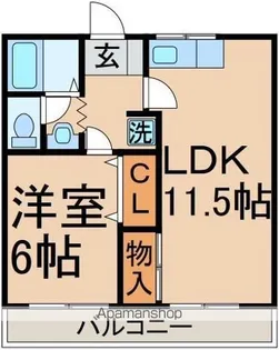 グレース秋川【1階】の間取り