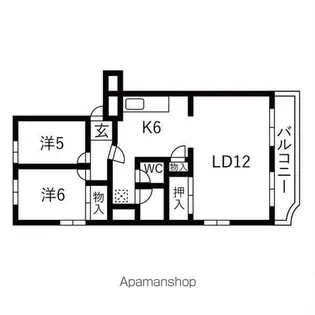 マンションニュー藻岩【5階】の間取り