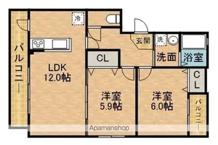 CHEZ−SOIⅡ【1階】の間取り