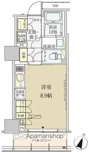 パークアクシス赤坂見附【7階】の間取り