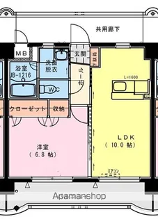 サンブライト【3階】の間取り