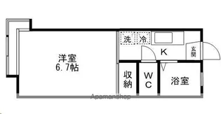 ブルーハイツ八幡【105号室】の間取り