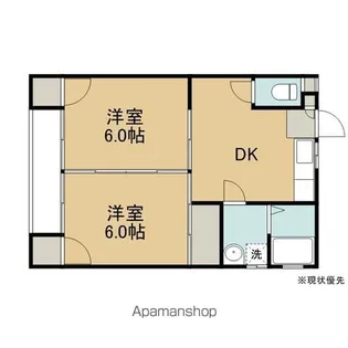 サンパレス黒澤B【201号室】の間取り