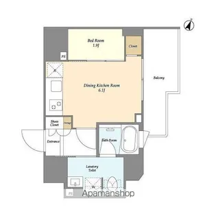 KDXレジデンス本蓮沼【6階】の間取り