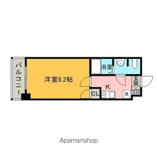 アクアシティ博多【7階】の間取り