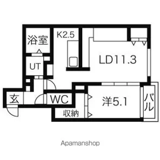 ピクシーガーデン資生館【3階】の間取り