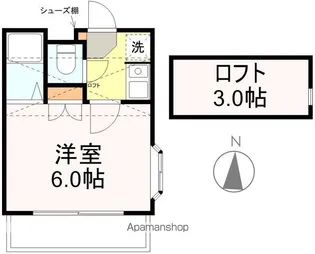 アップルハウス旭ヶ丘2【201号室】の間取り