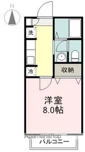 WELL長町南【202号室】の間取り