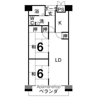 オークタウン松山【802号室】の間取り