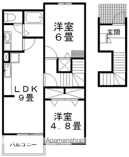 ジェルメ B【203号室】の間取り