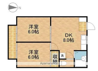 名倉ハイツ【1階】の間取り