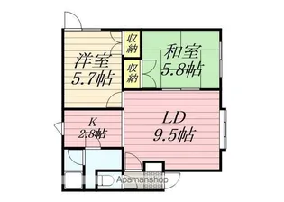 PLAZA IN 花川 A棟【205号室】の間取り