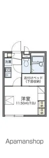 レオパレス三四郎【106号室】の間取り
