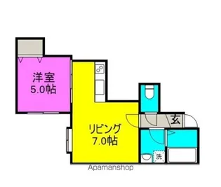 フロンティア藤野【101号室】の間取り