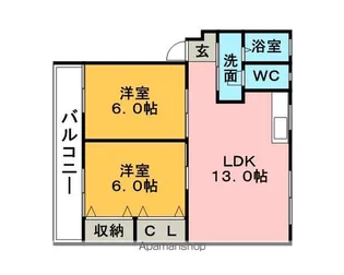 富士コーポ【1階】の間取り