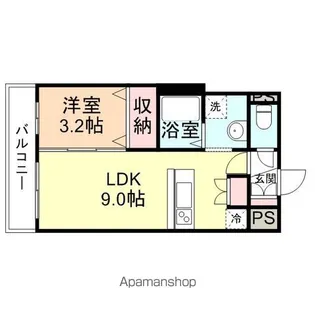 駅南コーポラス【1階】の間取り