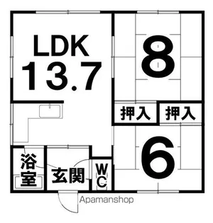横山マンション【2階】の間取り