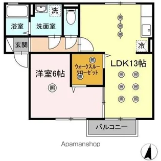 サンハイム撫川 A棟【2階】の間取り