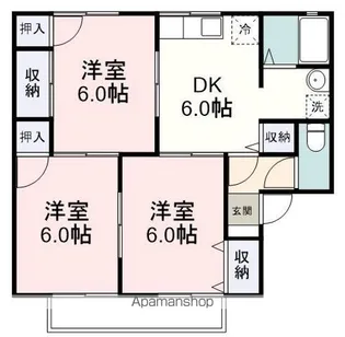 フレンド高田【1階】の間取り