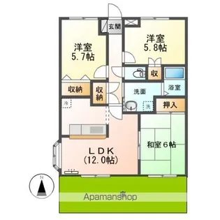 フェアーフィールド イン【1階】の間取り