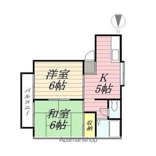 ラ・シャンブル櫻小路【205号室】の間取り