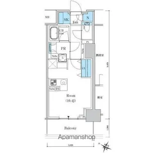 ロイヤルパークスER万代【4階】の間取り