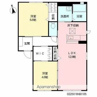 AVON HOUSE(エイボンハウス)【105号室】の間取り