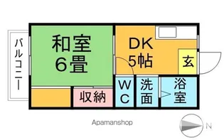 メゾン中村【206号室】の間取り