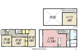 静岡県浜松市中央区鹿谷町【一戸建】の間取り