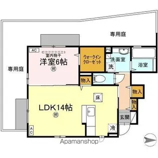 カサフェリス【1階】の間取り