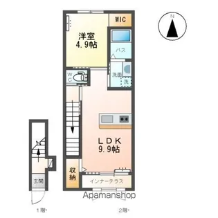 ブリーズ鹿又【2階】の間取り
