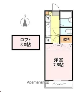 プリンスコート福祉大前【2階】の間取り