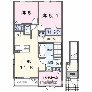 メゾンあおばⅣ【2階】の間取り