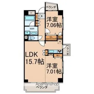 PRIMAVERA【7階】の間取り