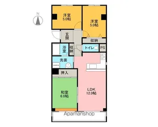 ユートピアタウン北館【4階】の間取り