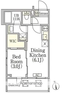 イプセ神楽坂【2階】の間取り