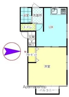 グリーンハイツⅠ【2-2号室】の間取り