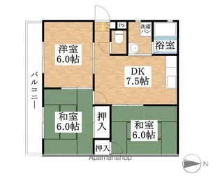 坂井マンション【301号室】の間取り